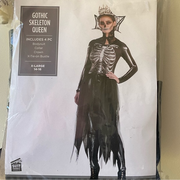 Gothic Skeleton Queen Costume - Picture 1 of 14